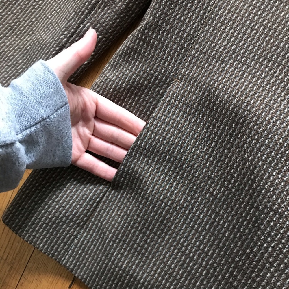 Pendleton Vintage Wool One Button Blazer Grey - image 2